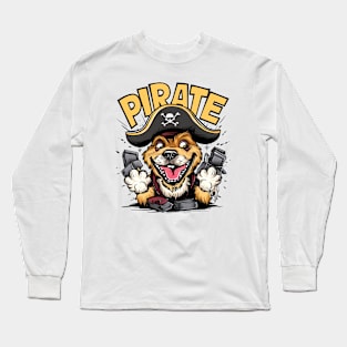 Pirate dog Long Sleeve T-Shirt